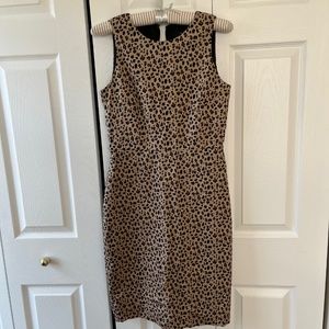 JCrew Sleeveless Leopard Print Sheath Dress